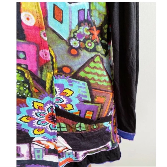 Orientique Size 14 Printed Tunic Top - Picture 2 of 7